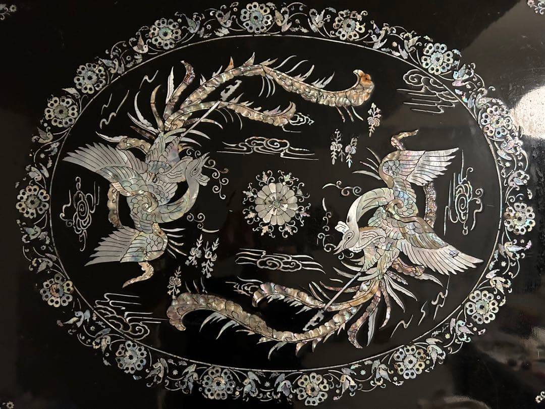 螺鈿 鳳凰 骨董 アンティーク 壁飾り/アート オブジェ モダン エスニック