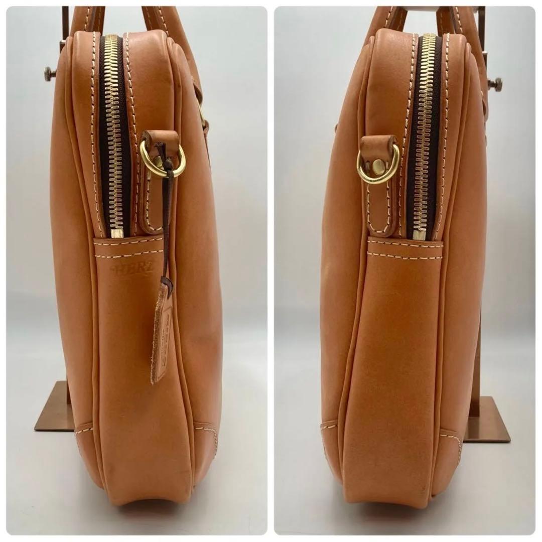 ヘルツ HERZ BW-15 Mサイズ キャメル 2wayビジネスバッグ