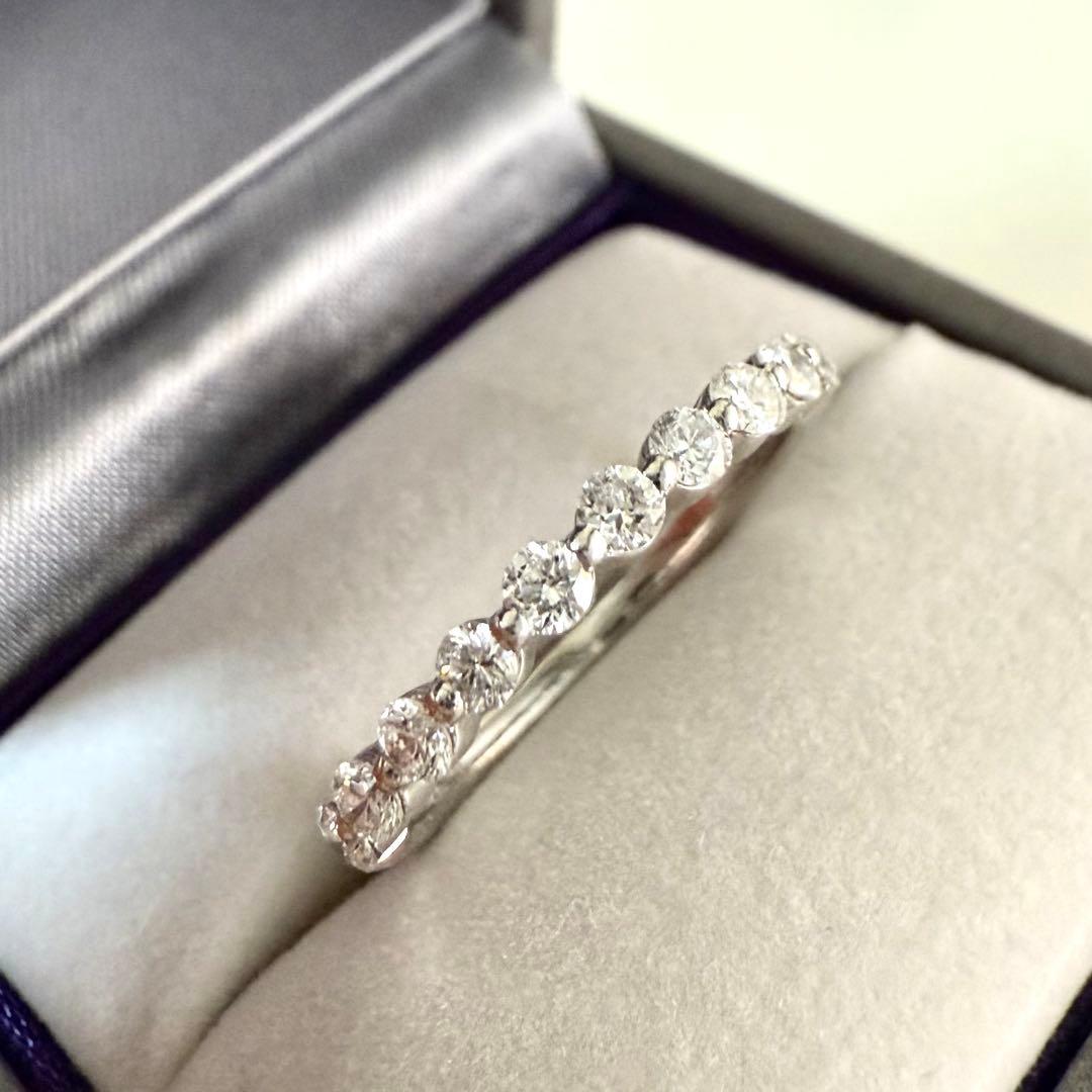 ヴァンドーム青山 ハーフエタニティ　ダイヤモンド リング プラチナ 0.33ct
