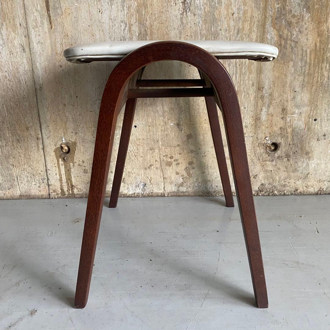 秋田木工　スタッキングスツール 剣持勇　ヴィンテージ　アンティーク　白