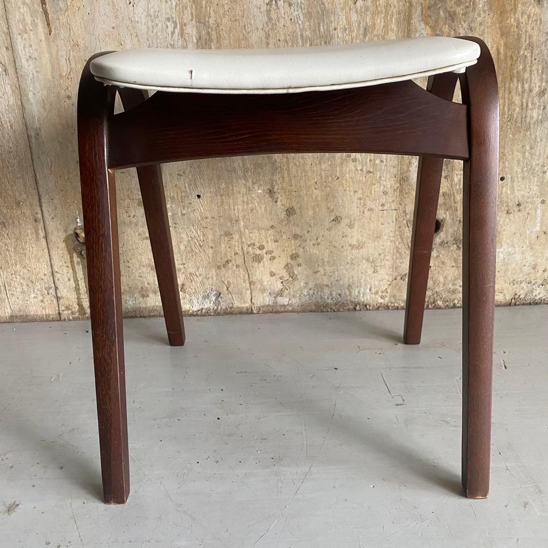 秋田木工　スタッキングスツール 剣持勇　ヴィンテージ　アンティーク　白