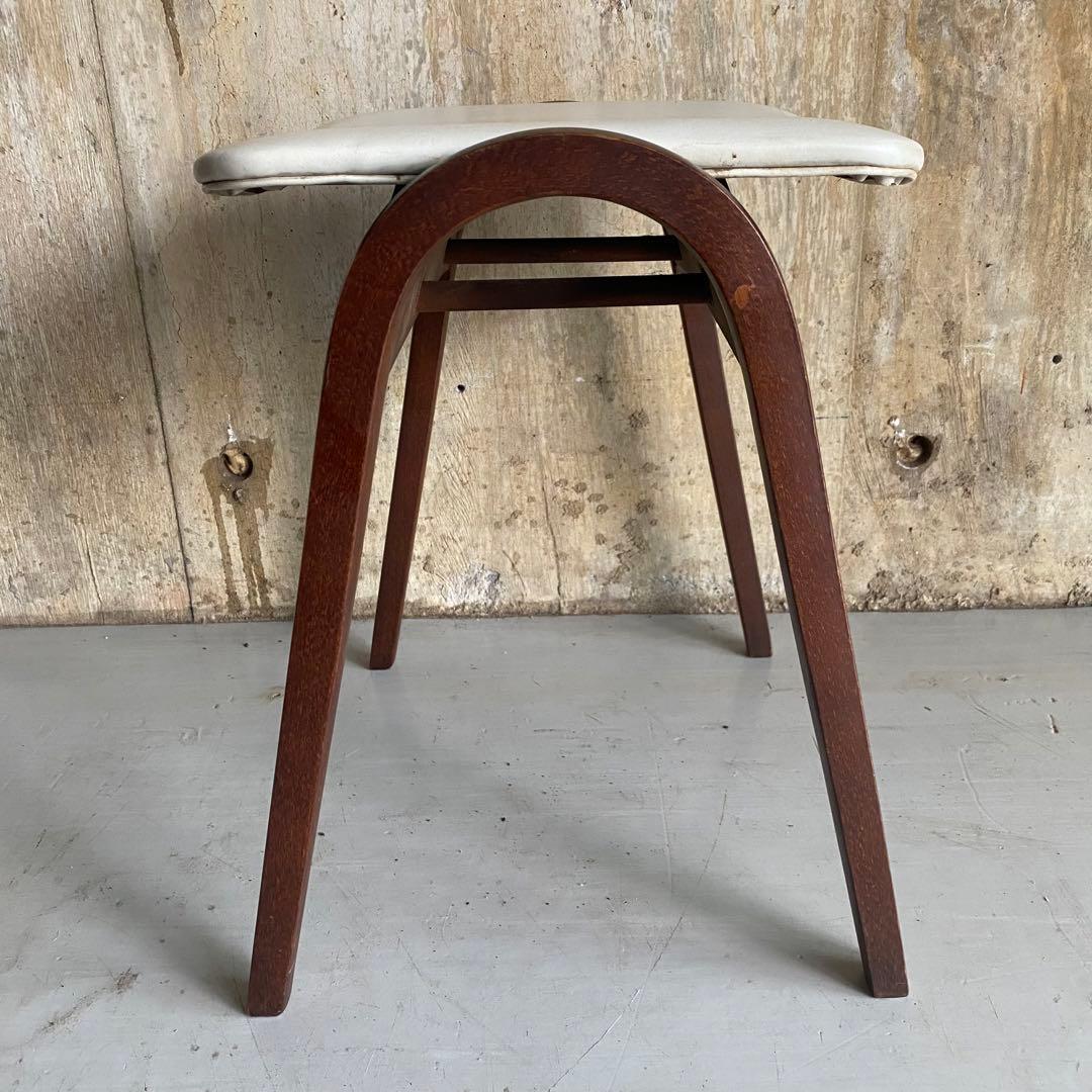 秋田木工　スタッキングスツール 剣持勇　ヴィンテージ　アンティーク　白