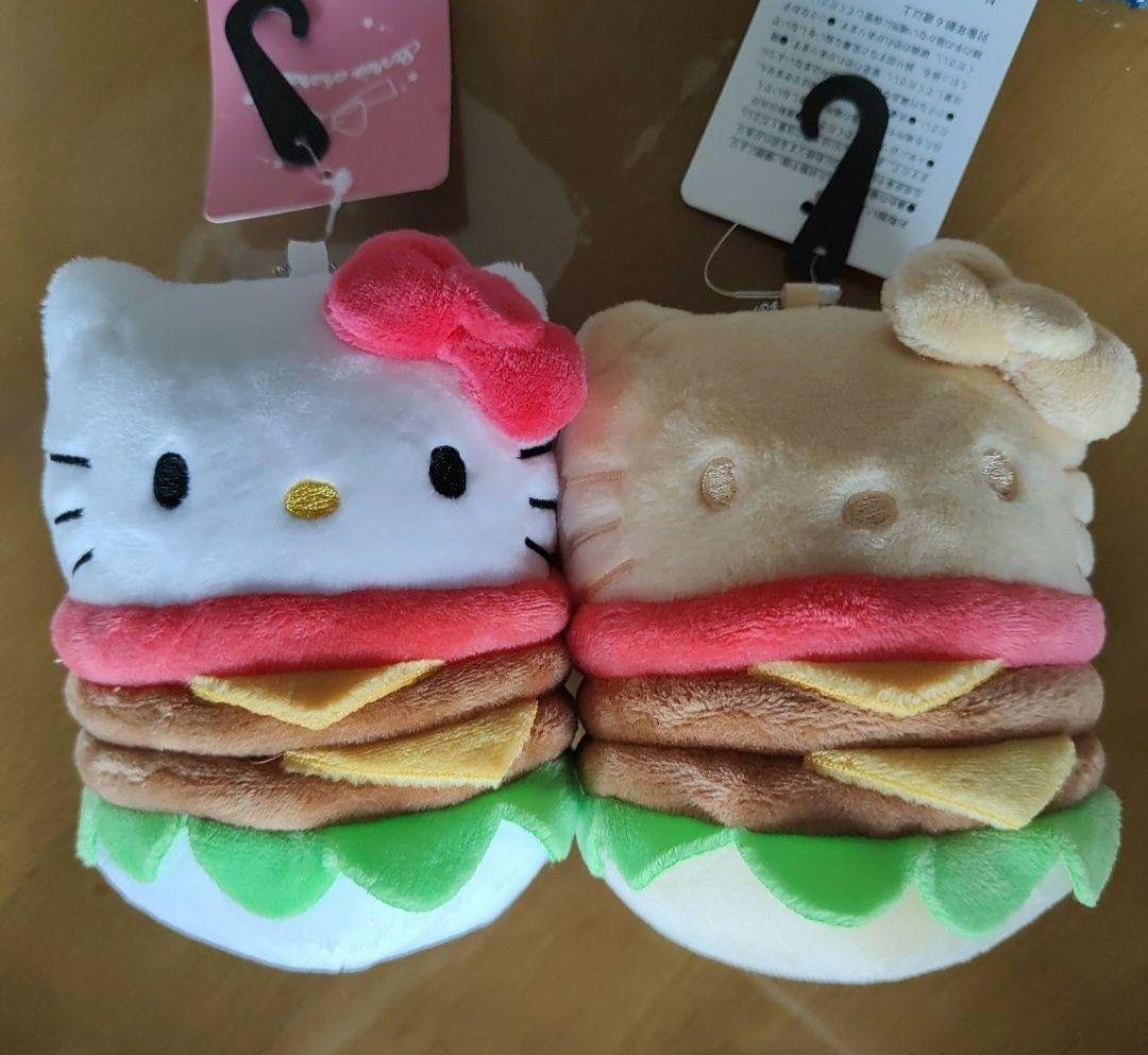 ハローキティ　セット　ハンバーガー　マスコットチャーム　サンリオ