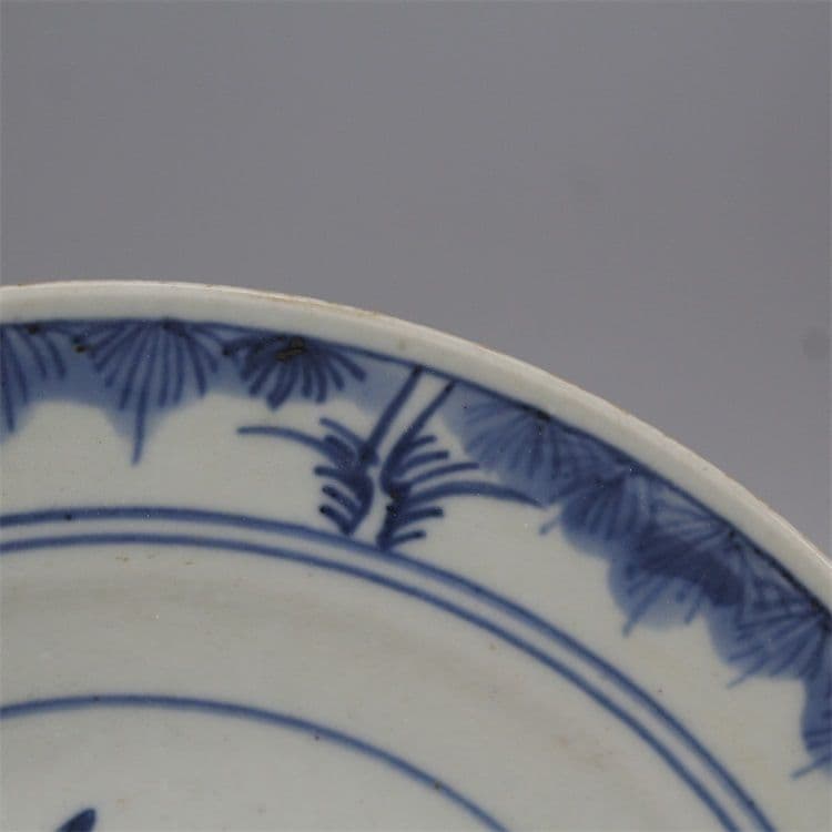 清青花仏手花卉皿 景徳鎮 陶磁器 装飾品 現代工芸品美術品 置物