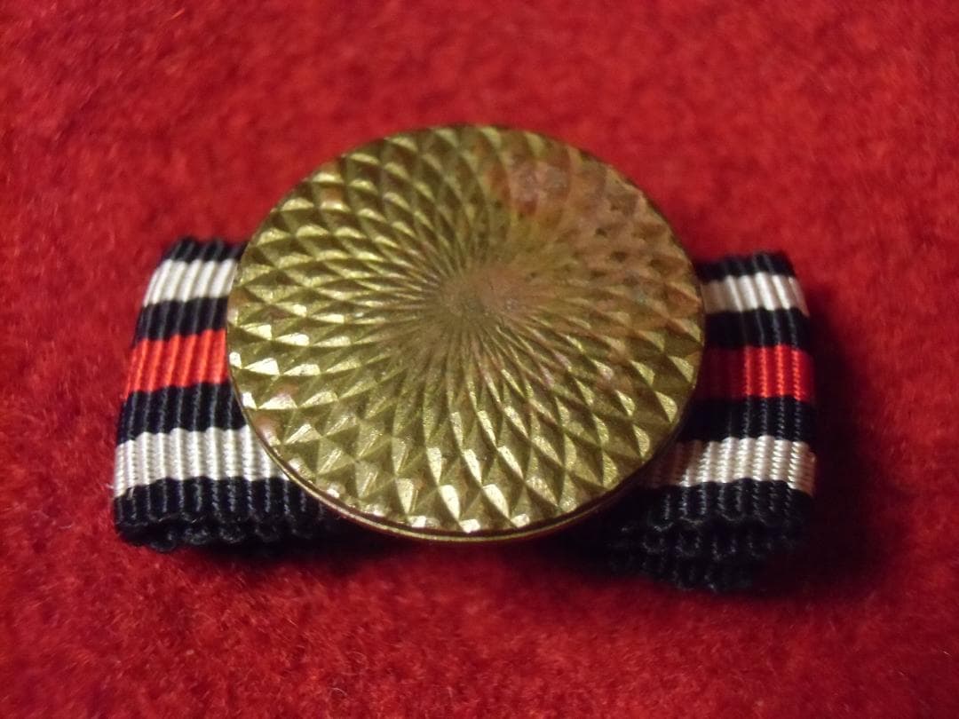 ⊞ドイツ軍＊帝政ドイツ＊ミニチュア戦傷章・黒章付きボタン穴用２連略綬（実物）