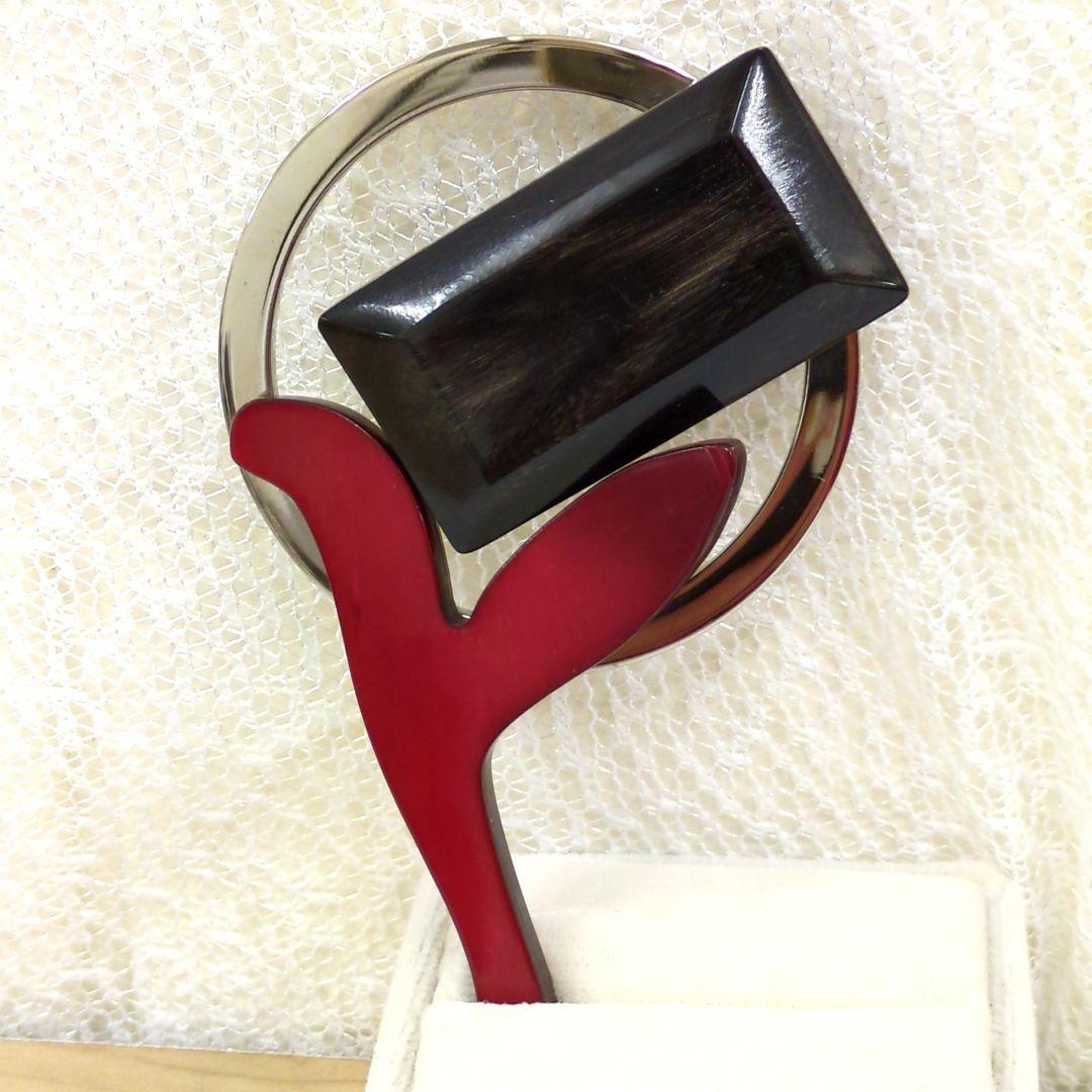 マルニ ブローチ レッド ブラック ブラウン シルバーカラー イタリア製