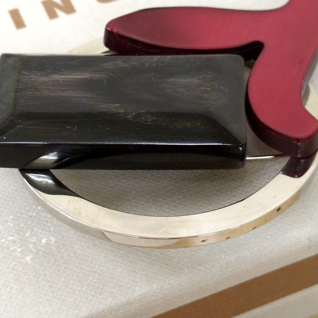 マルニ ブローチ レッド ブラック ブラウン シルバーカラー イタリア製