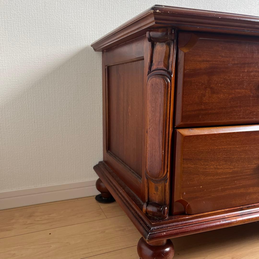 木製テレビ台 ダークブラウン 4引き出し