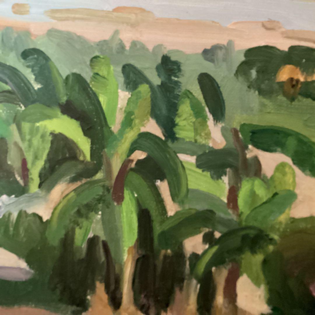 油彩画【　風景画　】　肉筆　山下清　キャンバス　八幡学園寄贈品　　模写　 即決品