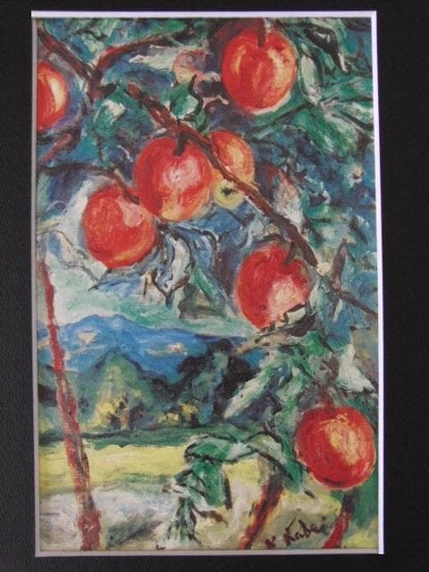 鍋井克之、【林檎園】、希少な大判額装用画集より、新品高級額装付、豪華限定版