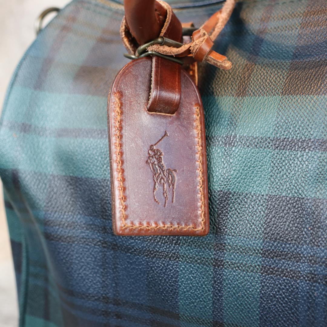 POLO RALPH LAUREN チェック柄 ハンドバッグ ボストン型