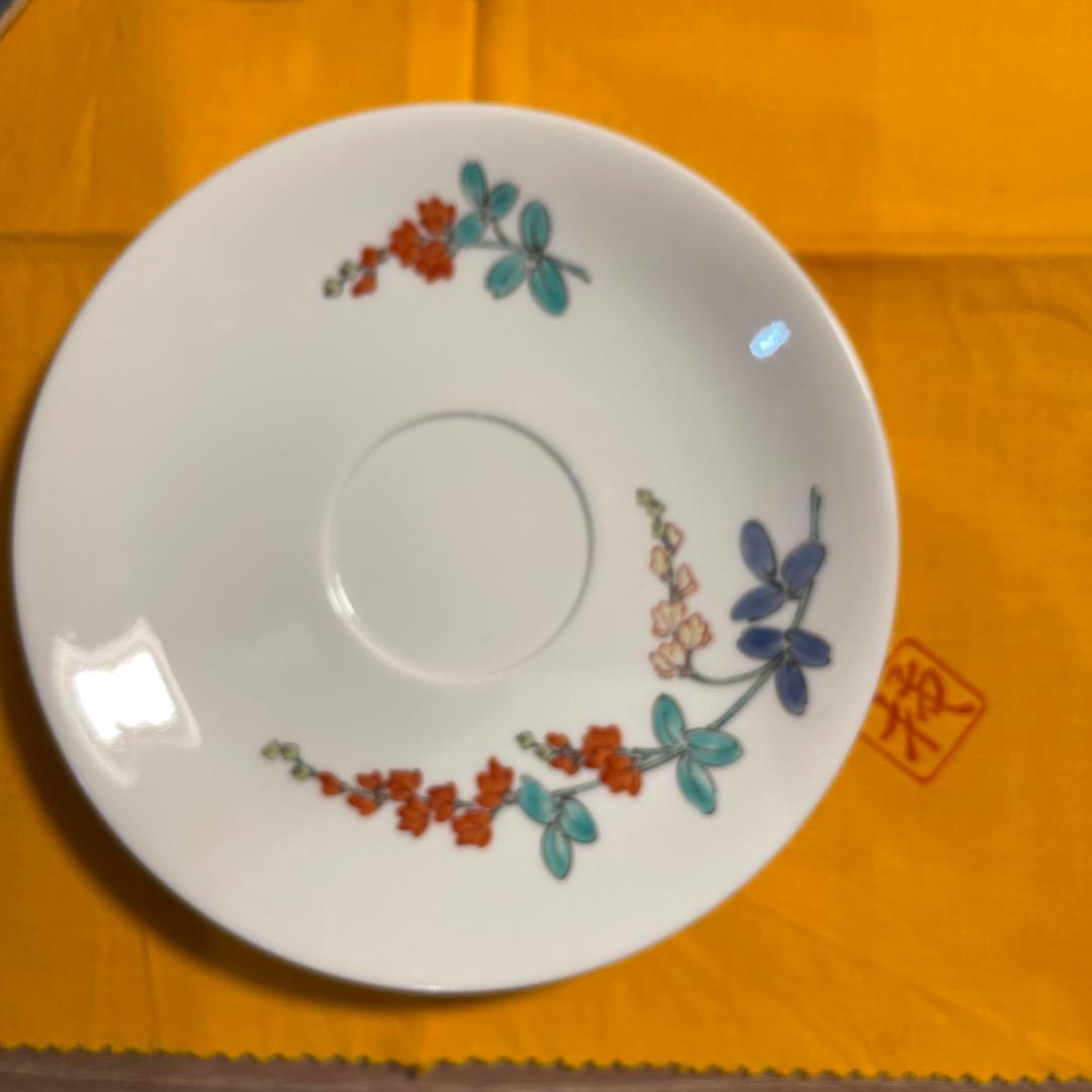 【人間国宝】十四代柿右衛門濁手　萩文　珈琲碗　コーヒーカップ