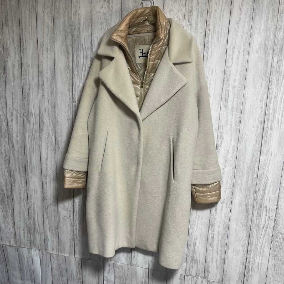 macanHERNO 2ヘルノ way インナーダウン付コート ベージュ