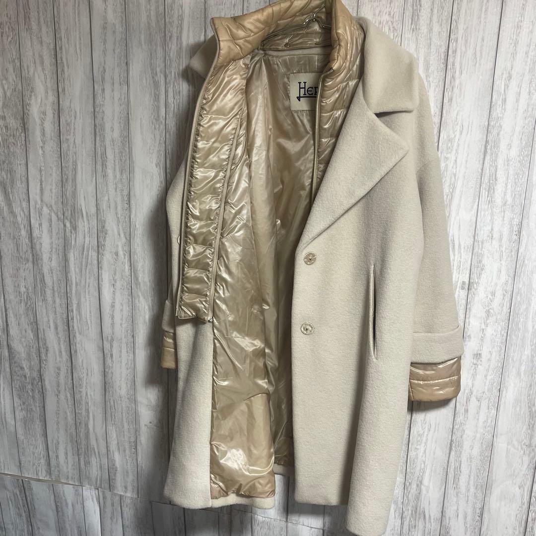 macanHERNO 2ヘルノ way インナーダウン付コート ベージュ