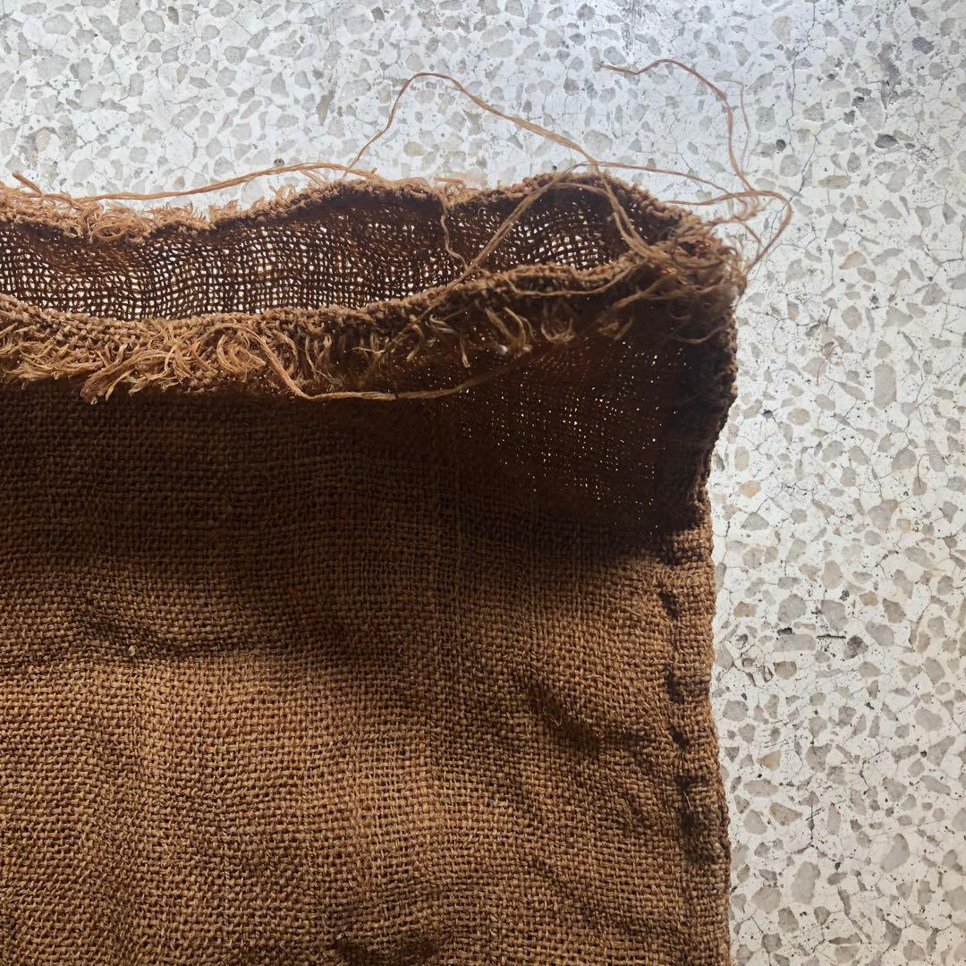 古シナ布　科布　襤褸 東北地方 大正時代 古袋 アンティーク　しな布