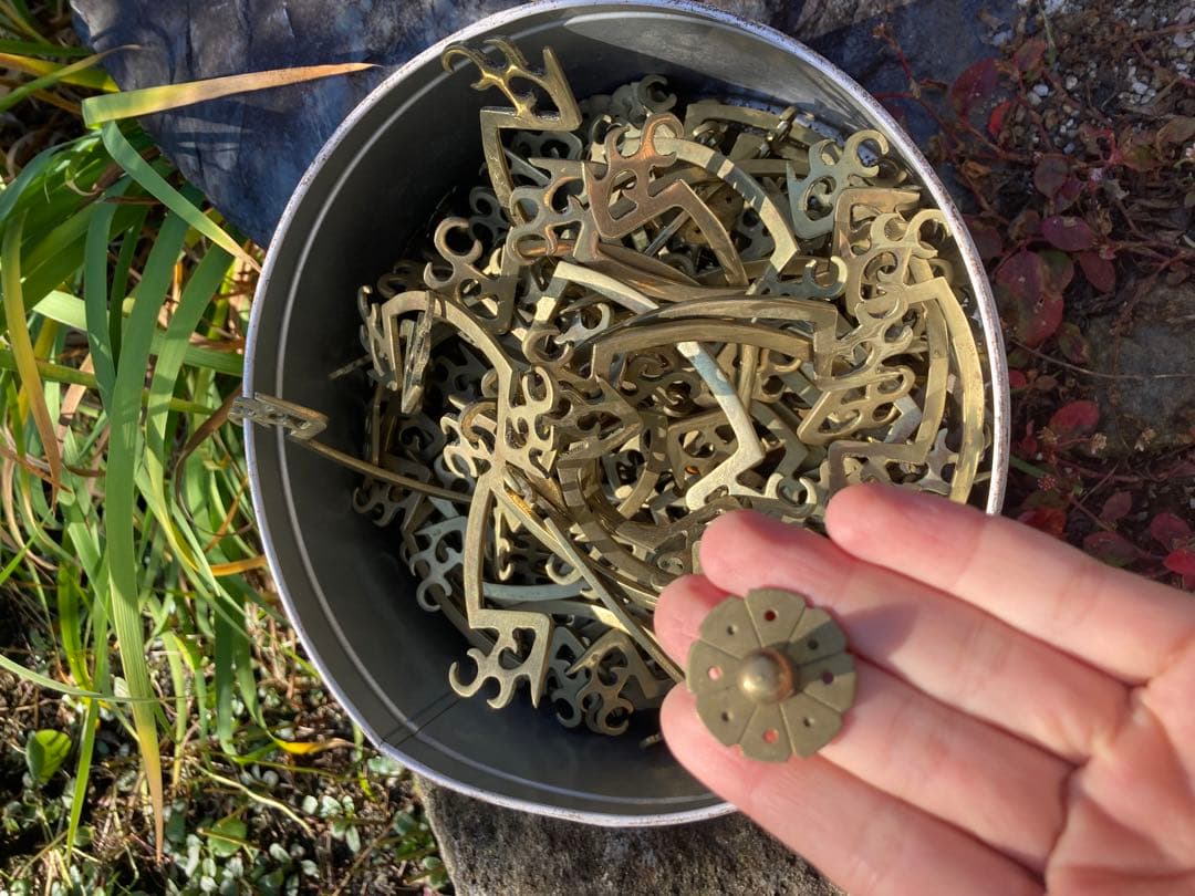 ヴィンテージ　素材　金属製　装飾パーツセット　DIY アクセサリー　ハンドメイド