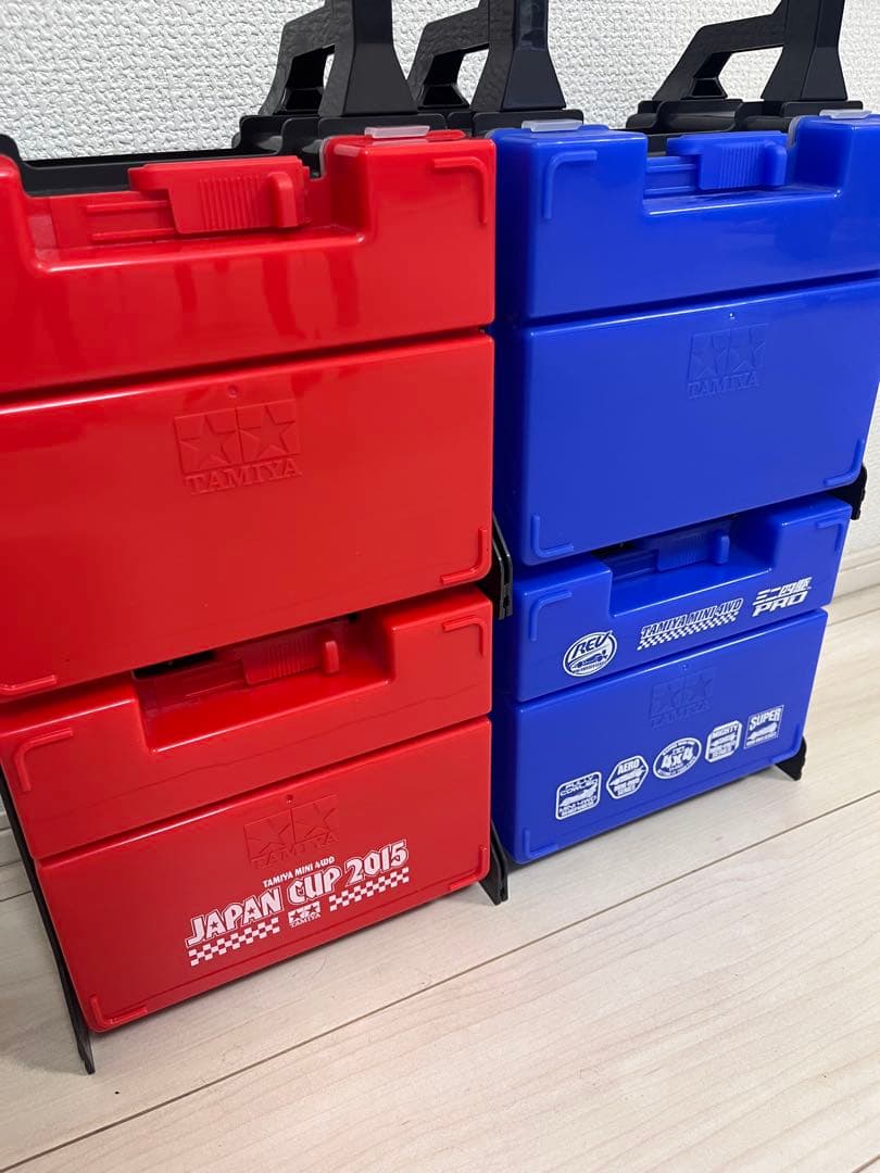 タミヤ ミニ四駆 ピットボックス 赤 青 セット