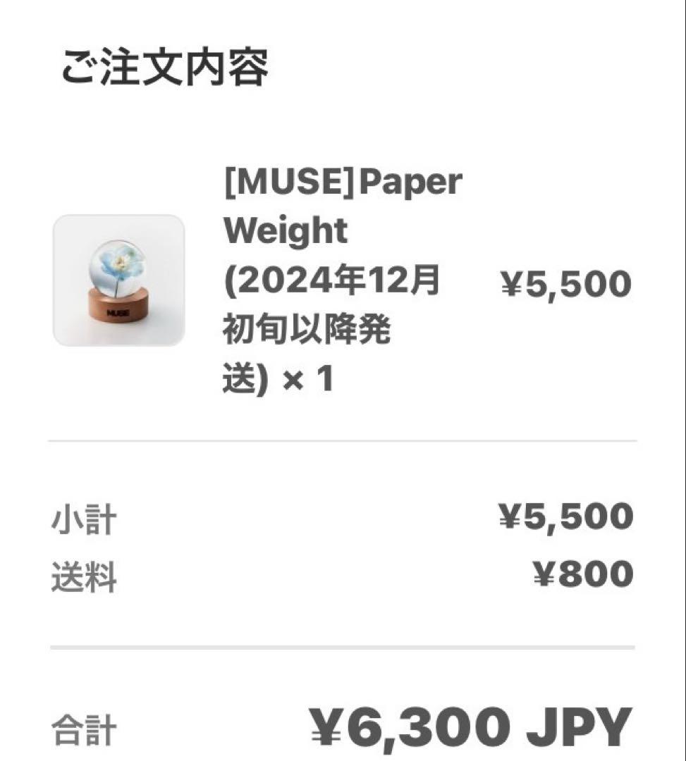 MUSE ペーパーウェイト ジミン　BTS