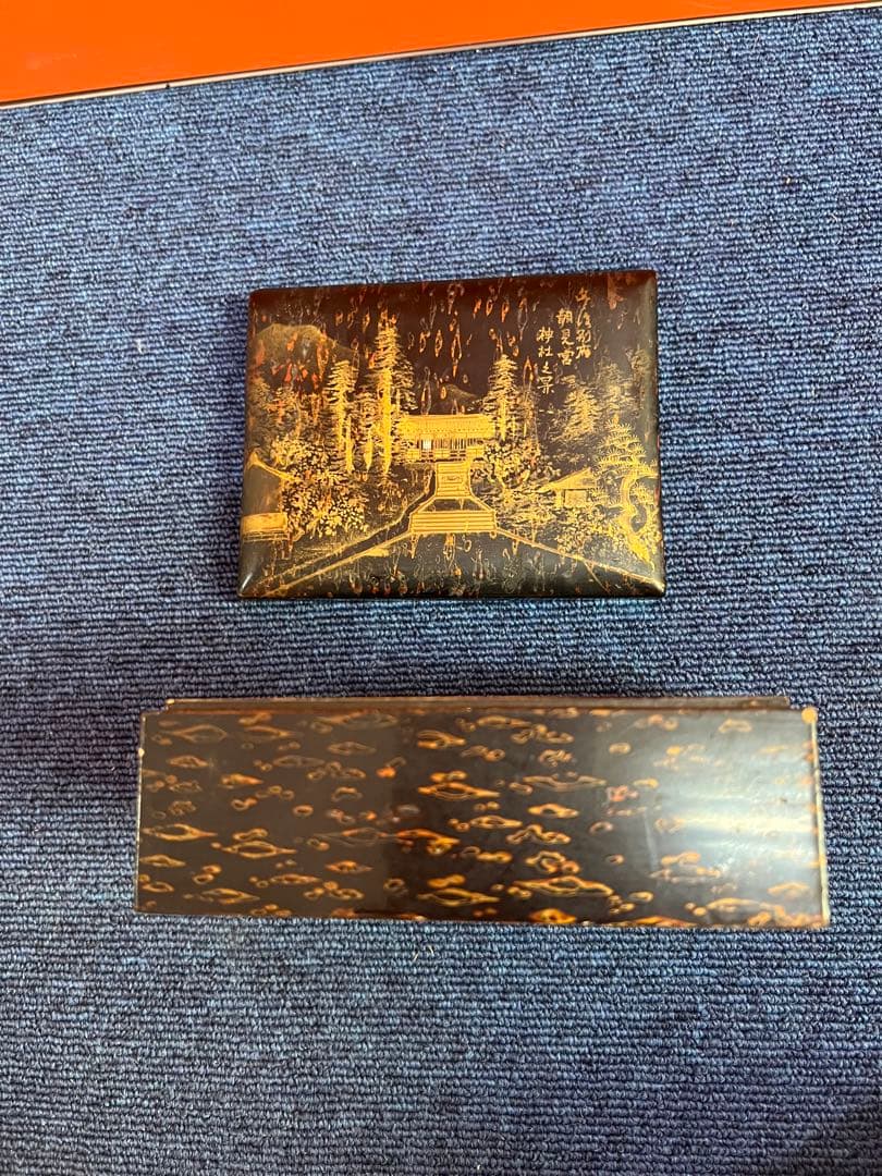 1168  金蒔絵　木箱　時代物