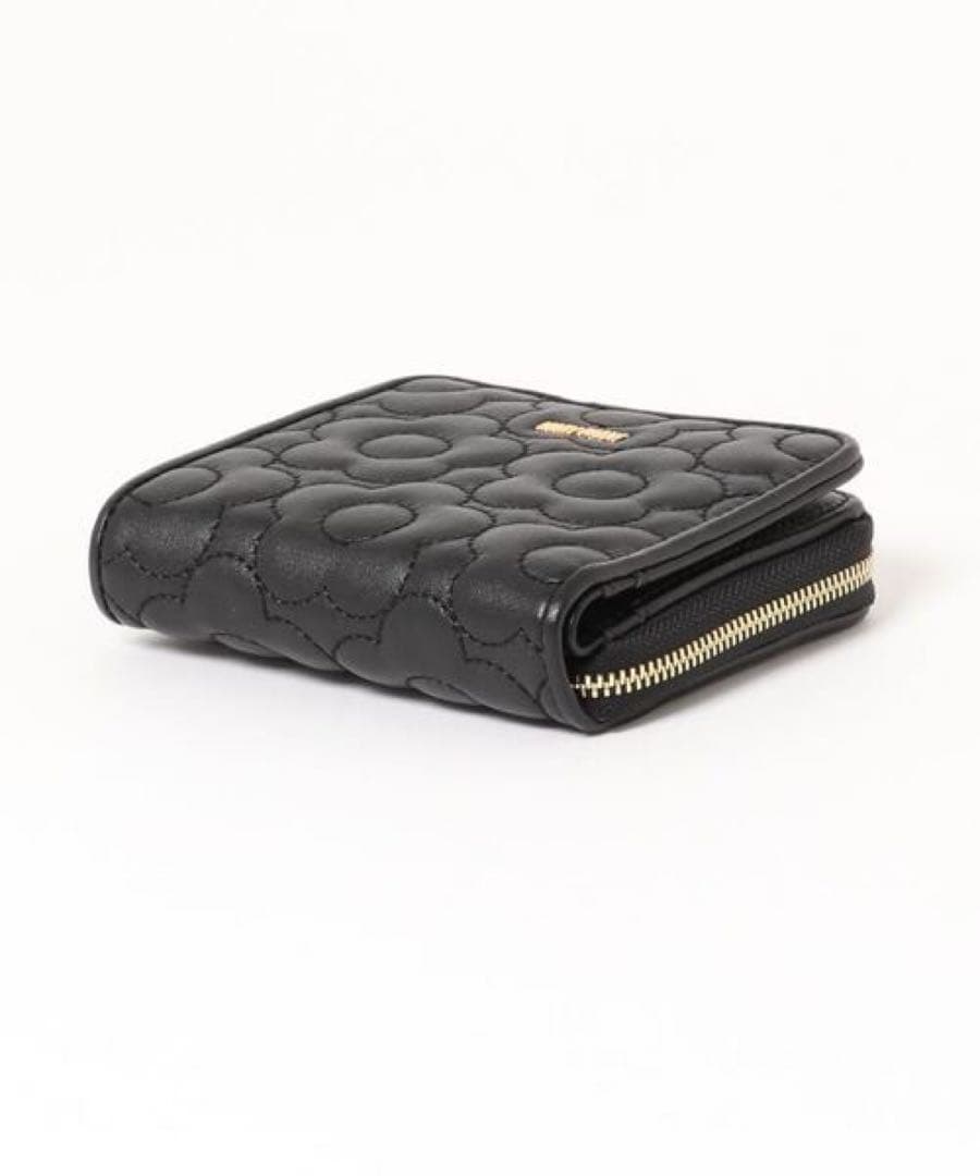 【未使用品】 MARY QUANTキルトフォームデイジー ウォレット ブラック