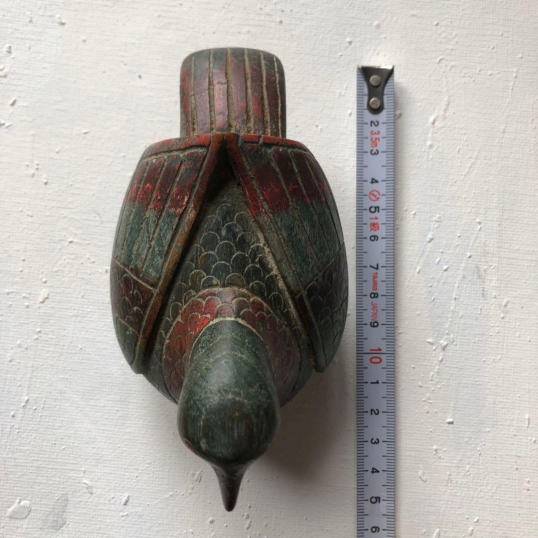 鳥の置物　木製