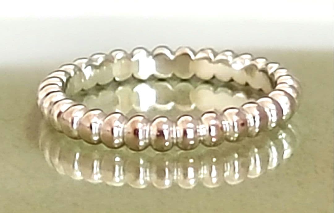 ヴァンクリーフ＆アーペル ペルレ18Kホワイトゴールドパールリング ピンキー41