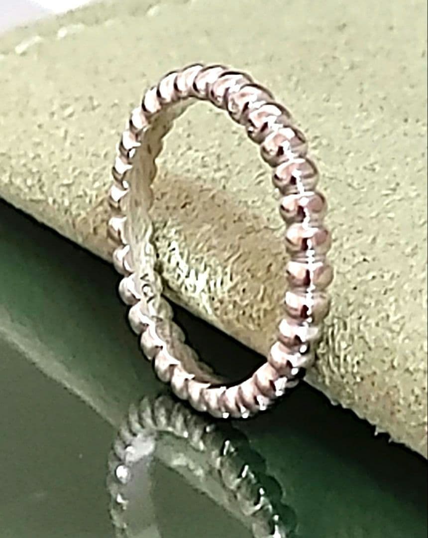 ヴァンクリーフ＆アーペル ペルレ18Kホワイトゴールドパールリング ピンキー41