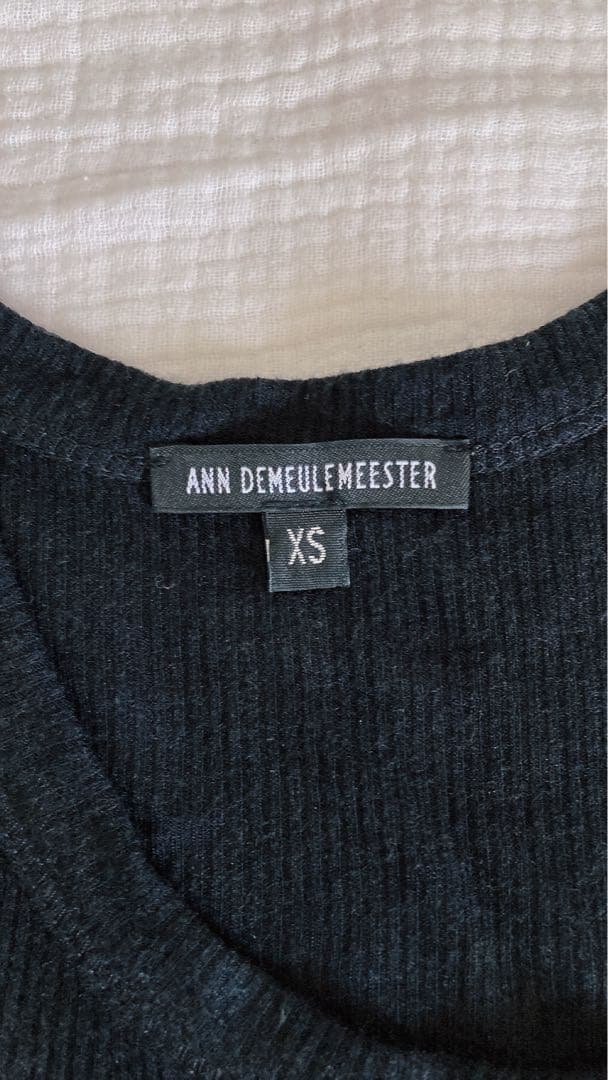 ANN DEMEULEMEESTER ブラックタンクトップ XS