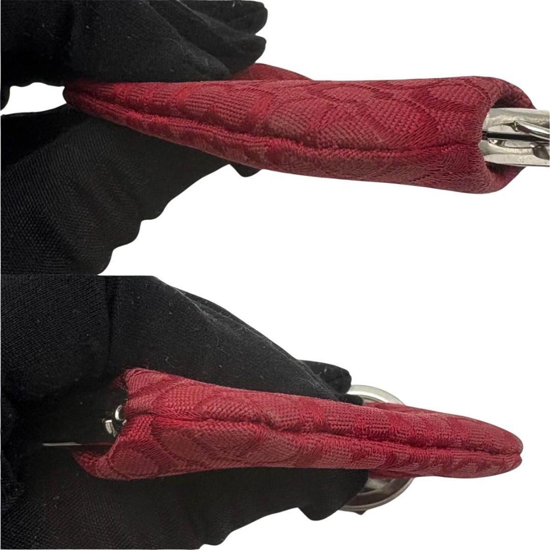 コーチ がま口 ケース　小銭入れ　シグネチャー キーリング　レッド