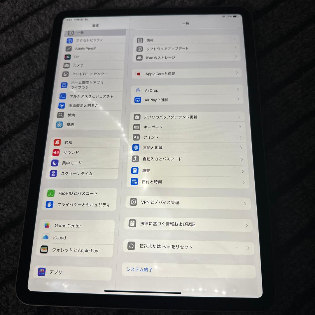 123 iPad Pro 11インチ 2世代　256GB Wi-Fi グレイ