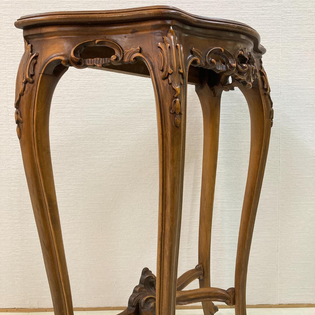 アンティーク　コンソールテーブル　猫脚　彫刻