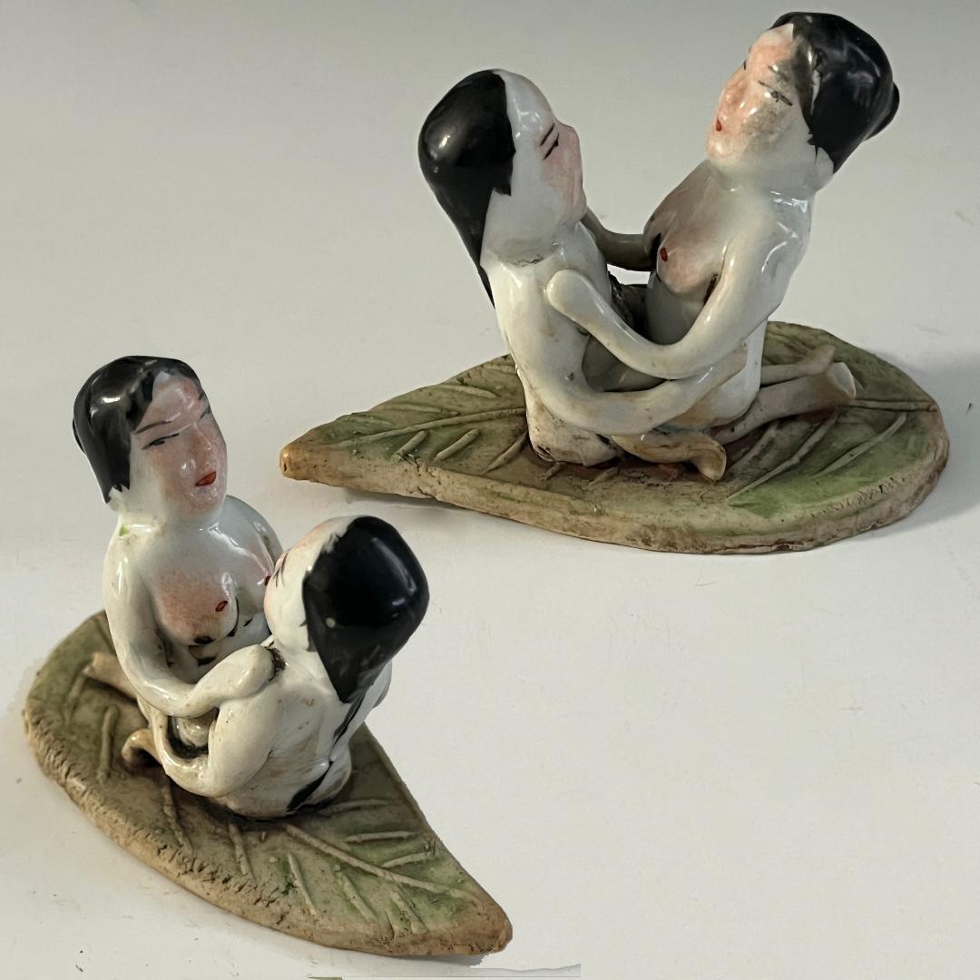 唐物 春画 色絵人物 春画人形 艶人形 中国美術 古玩 SN822a