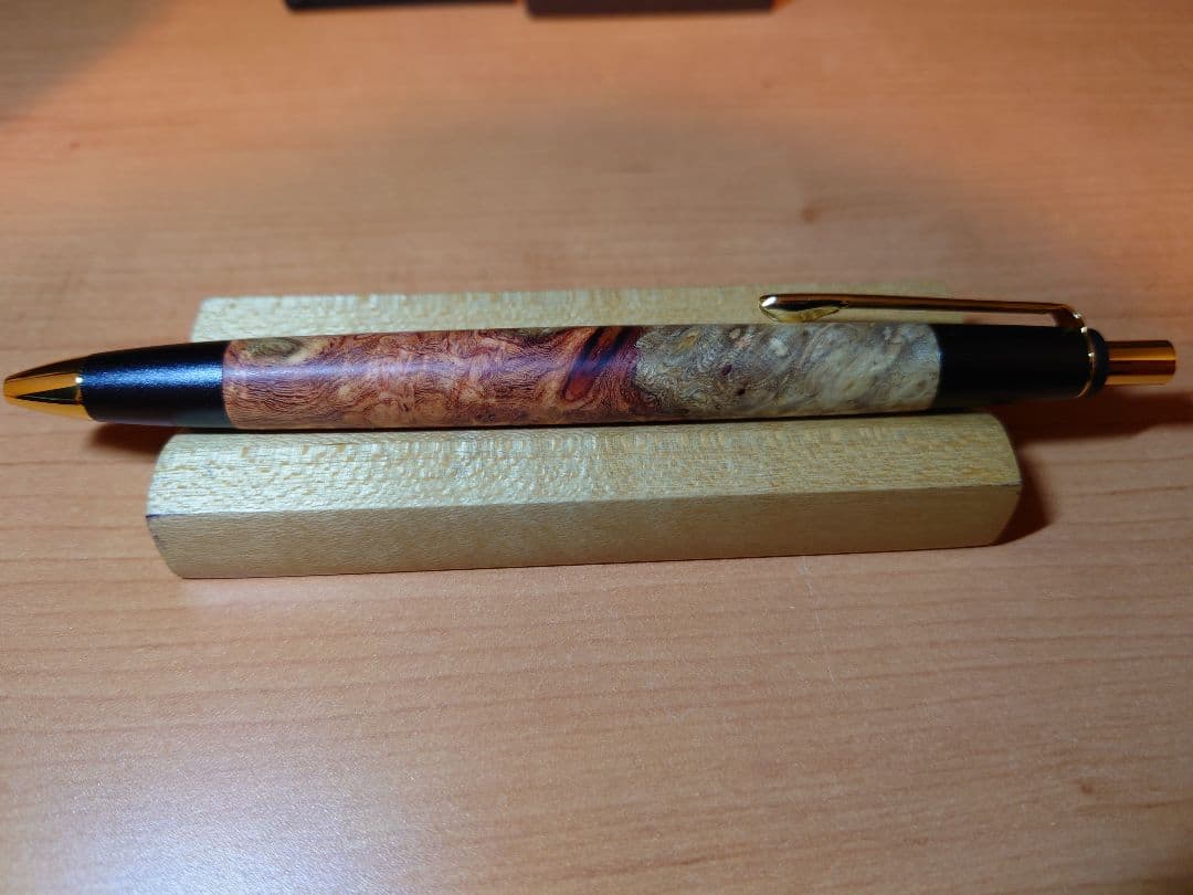 あけぼの工房　花梨瘤紅白　プレミアムグレード　シャープペンシル　芯径0.5