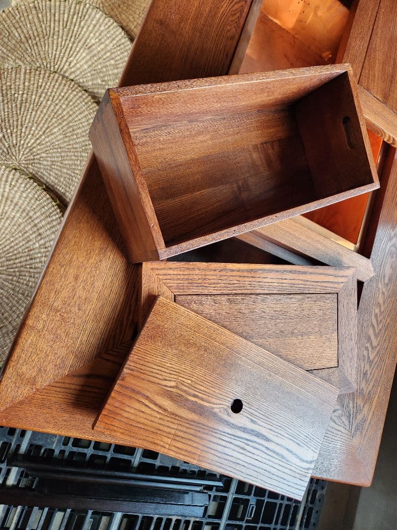 長火鉢美品✨囲炉裏テーブル昭和レトロ火鉢古民家家具希少い草座布団付き