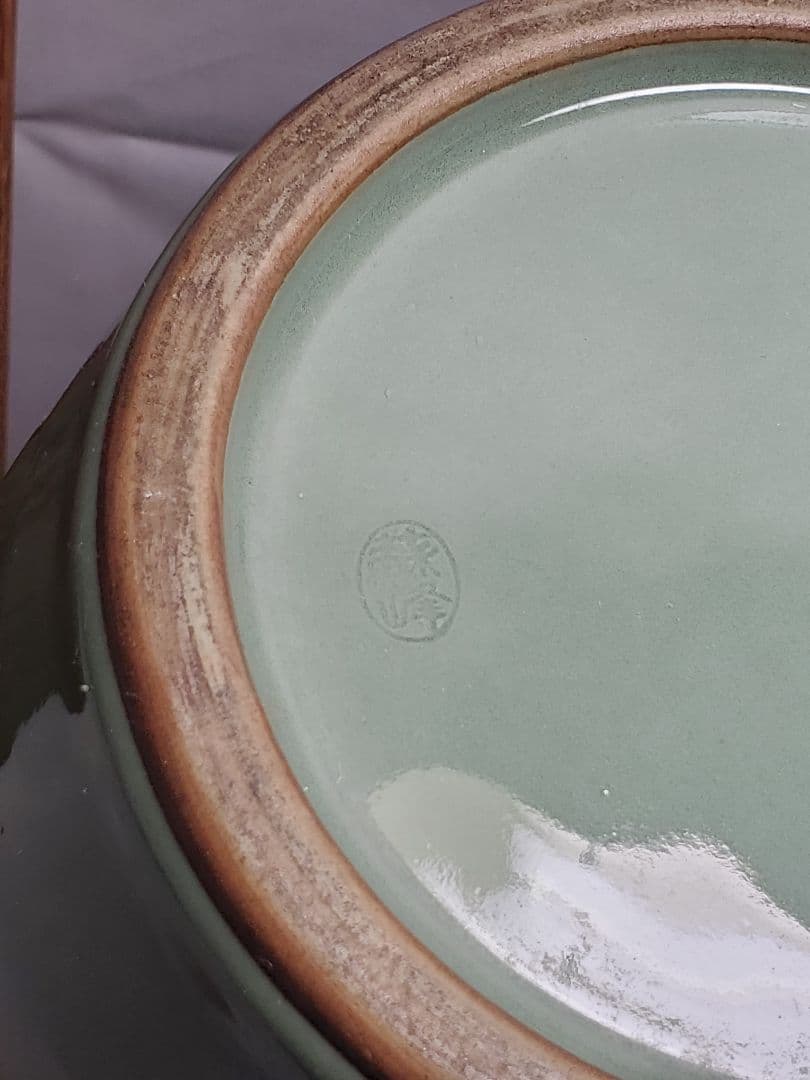 長期保管品　青磁　花瓶　蘇峰　共桐箱　栞　黄布付　高さ約28㎝　М⑨