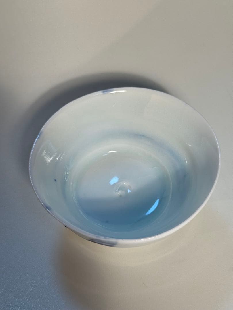 加藤委　呉須酒盃　共箱、共布、栞