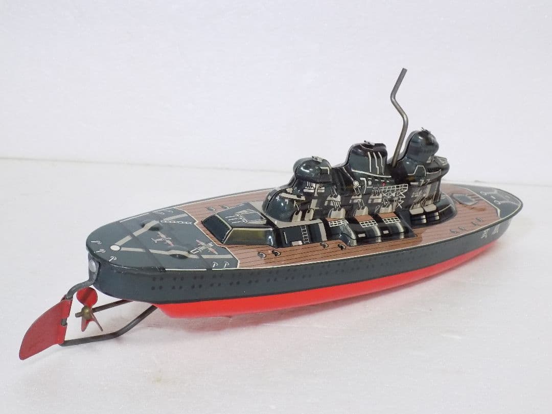 ✨️本日限定価格　希少ブリキ　米澤玩具　戦艦　武蔵　フリクション