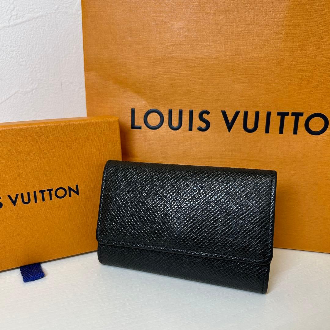 【良品】 ルイヴィトン　キーケース　6連　タイガ　黒　ミュルティクレ6