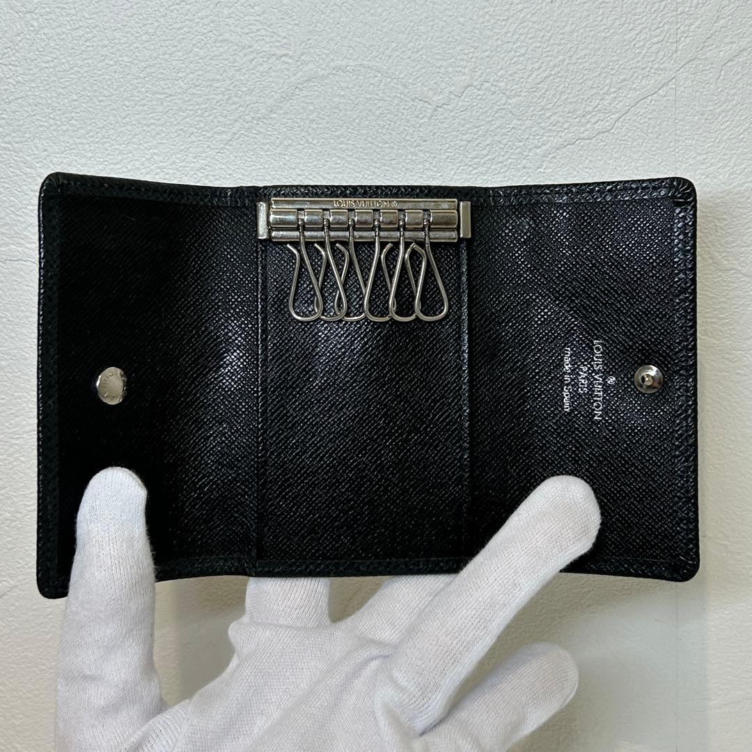 【良品】 ルイヴィトン　キーケース　6連　タイガ　黒　ミュルティクレ6