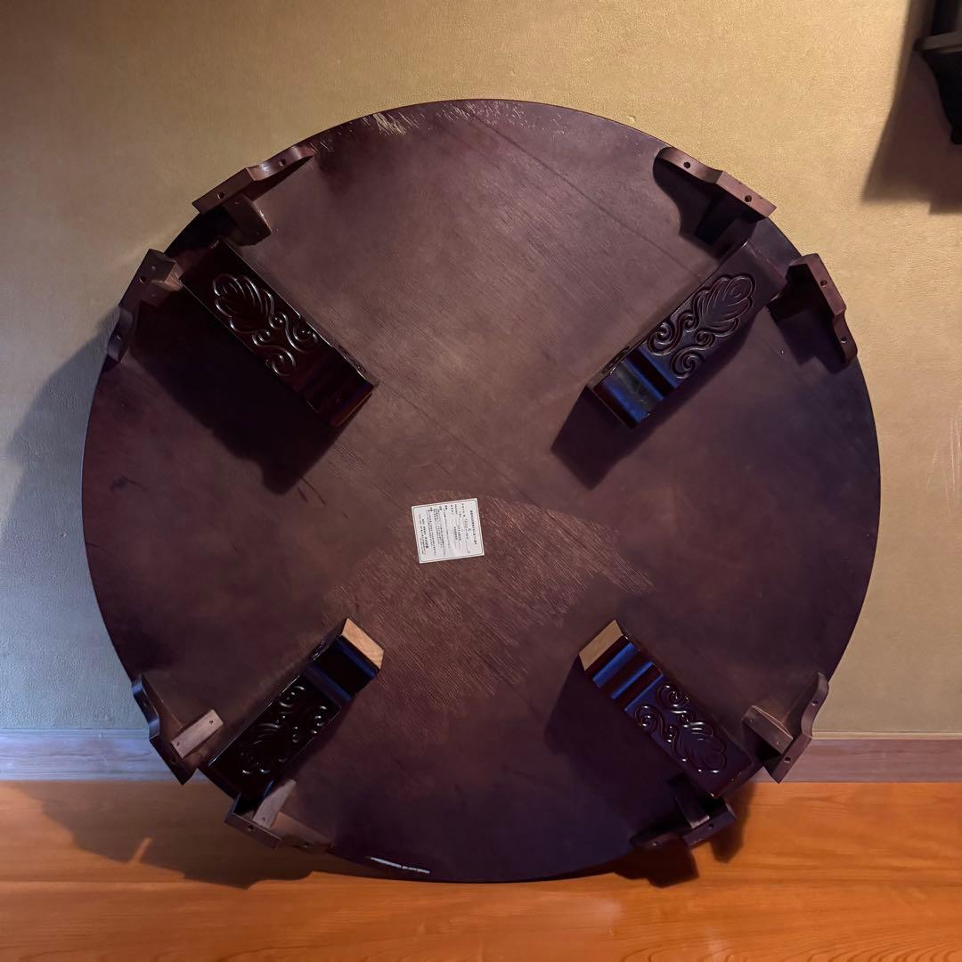 【アンティーク】丸テーブル 折り畳み座卓 センターテーブル ちゃぶ台 円卓