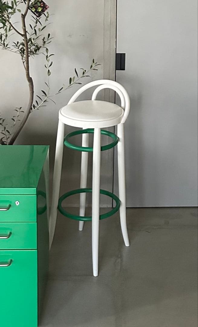 ●希少 秋田木工 ハイスツール 曲木デザイン レアカラー 1脚のみ