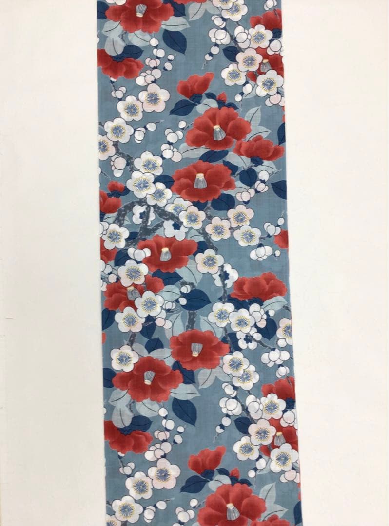 岡重　浴衣反物　椿