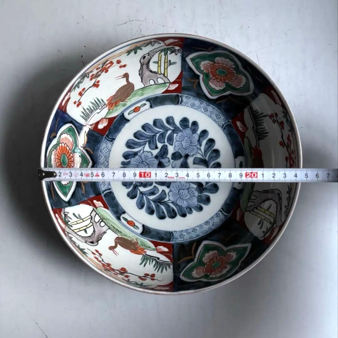 694 骨董 アンティーク 古伊万里 染付 豪華絢爛 色絵鉢 幕末