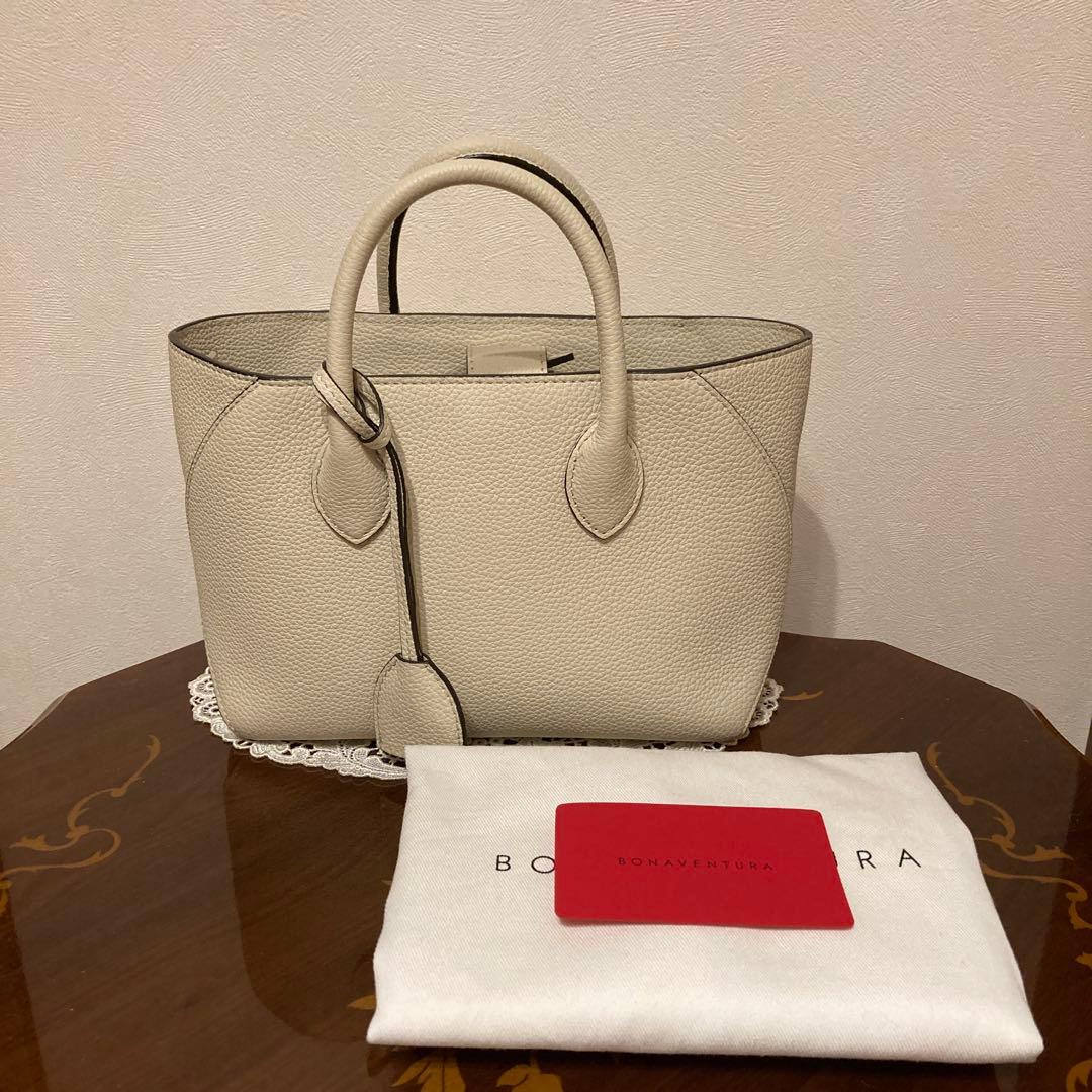 BONAVENTURA 22 ミア レザー トートバッグ アイボリー