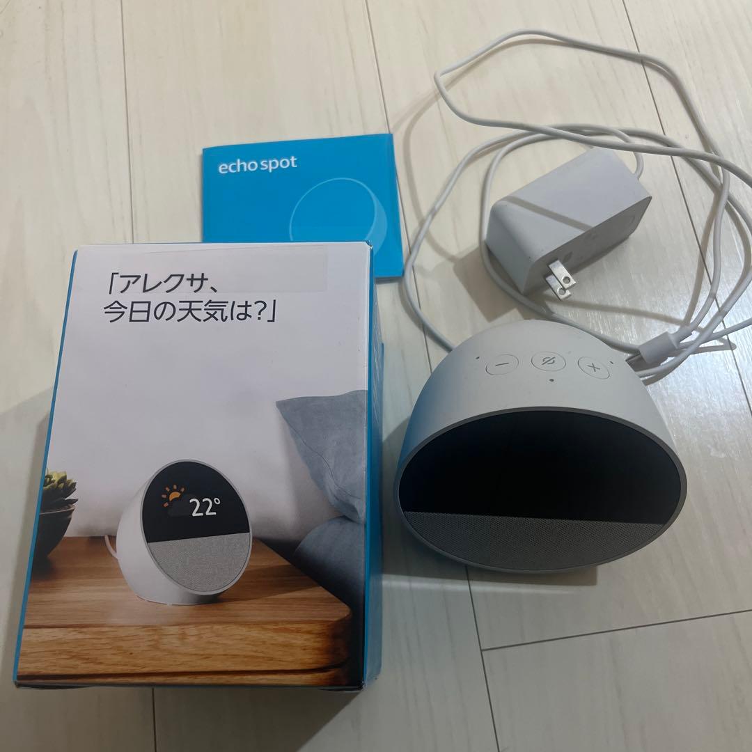 Echo Spot ホワイト 本体と付属品