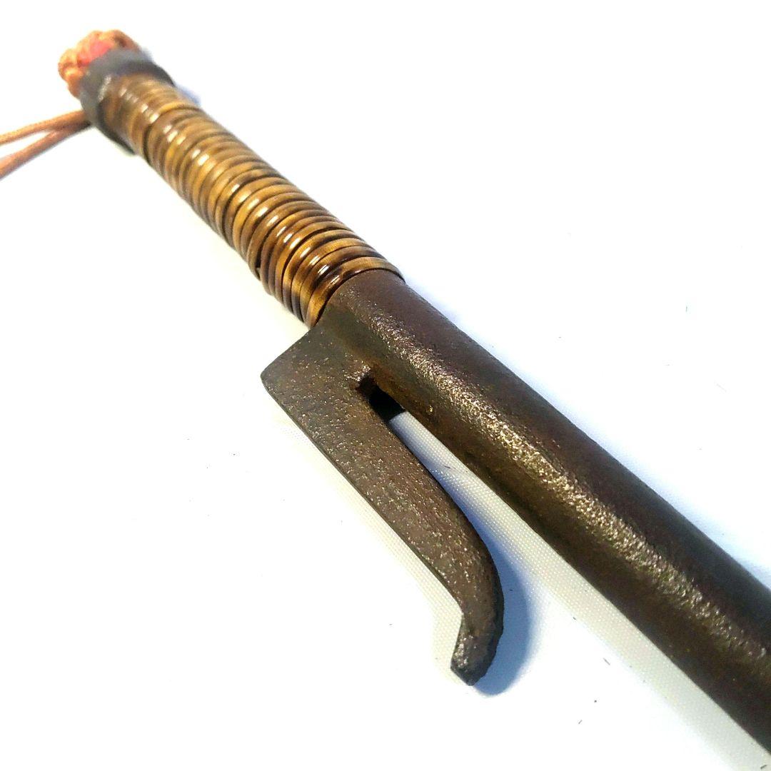 十手　鉄製　象嵌入唐木台付　与力 同心　火盗改め