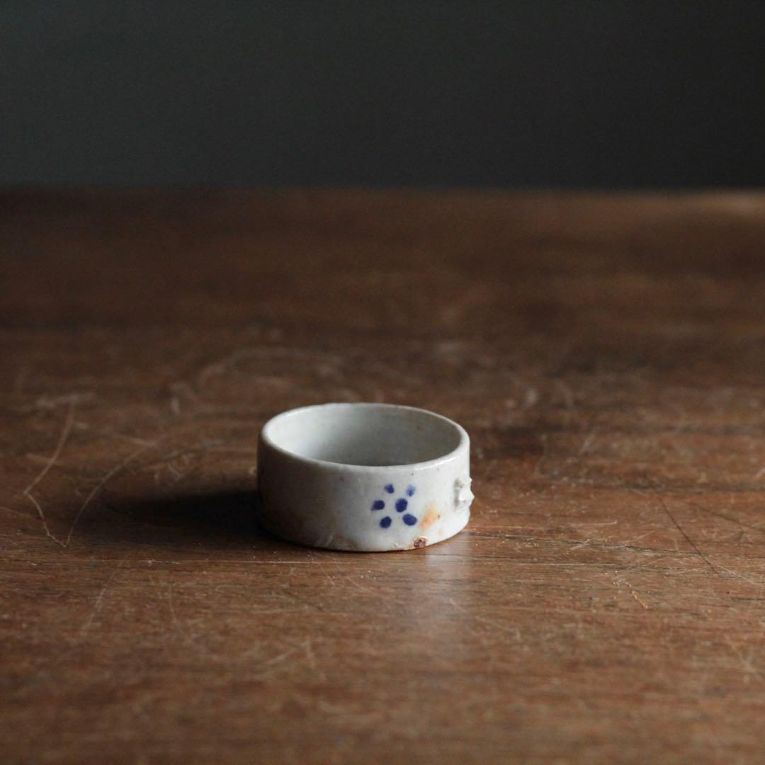 鳥の餌入れ 半筒盃 瀬戸 盃 古道具 アンティーク