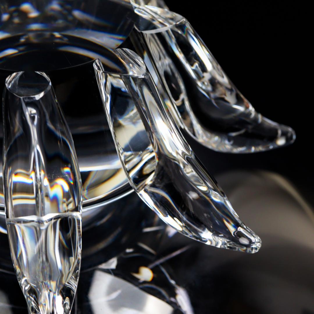 Steuben Galss ピオニー センターピースボウル 34cm 花生け