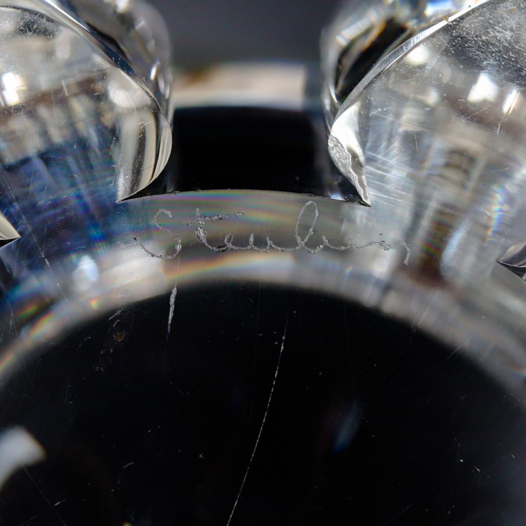 Steuben Galss ピオニー センターピースボウル 34cm 花生け