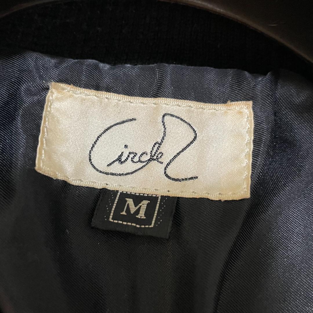 極美品 サークル レザージャケット MA-1 ブラック ボンバージャケット L位